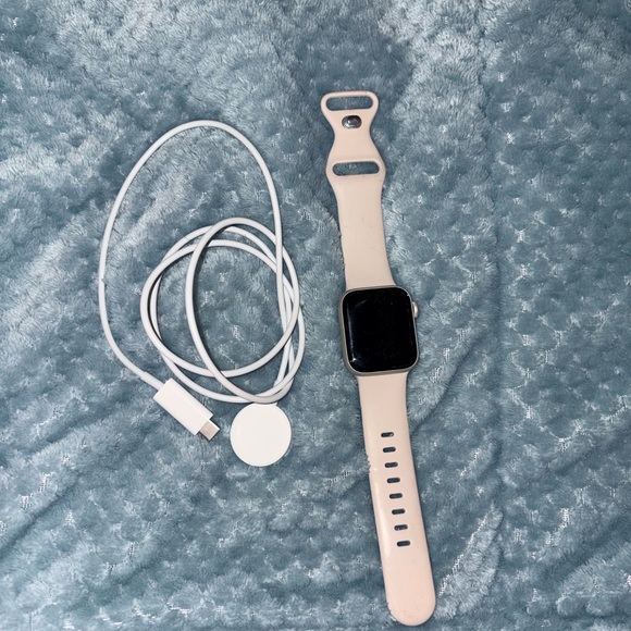 Smartwatch with Beige Band